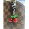 Unbranded Cherry Bag Charm Keychain Key Fob Red Christmas Birthday