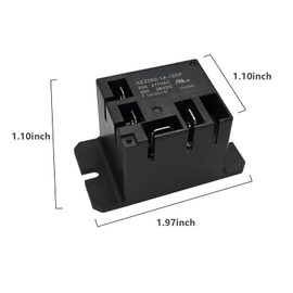Relay AZ2280-1A-12DF (Pack of 2), Mini Power Electromechanical Relay 12VAC 30A