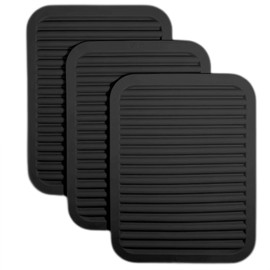 Hotsyang Silicone Trivets for Hot Pots and Pans Large, Trivets for Hot Dishes Modern, Trivets for Quartz Countertops, Silicone Hot Pads for Kitchen, Silicone hot Pads Pot Holders 9"X12" Black 3 Pack
