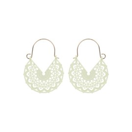 Bohemian Colorful Cute Dangle Earrings Vintage Boho Lightweigt Hollow Out Multiple Colors Hoop Dangling Earrings For Women Beach Gifts Jewelry-Creamy White