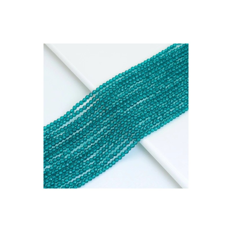 3mm Blue Crystal Round Faceted Beads, Sku#U1864