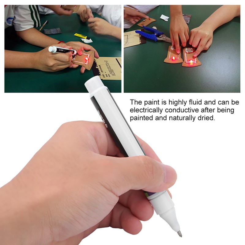 Conductive Ink Pen Electric Paint Circuit Repair Tool Black for