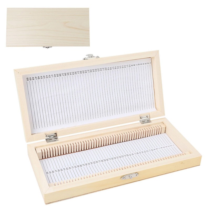 Microscope Slide Storage Box, Wooden Microslide Box, Holds 50 Place