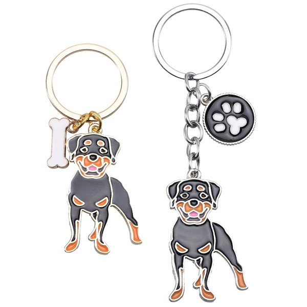 WEWAYSMILE Dog Keychain Car Keychain Lovely Dog Key-ring Portable Metal