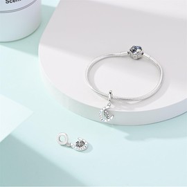 Pandach 925 Sterling Silver Charms for Bracelets Necklace with 5A CZ Stones Dangle Pendant Bead Jewelry Beads Gifts for Women