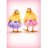 Two Chicks in Tutus Cute Easter Card