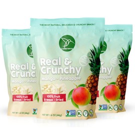Colibreeco, Freeze-Dried Fruit, Mix Pineapple & Mango, 1.6 Ounce (Pack of 3), Real and Crunchy, Non-GMO, Kosher and Vegan, 100% Fruit, No Sugar Added, Excellent for Healthy Snacks and Gluten Free.