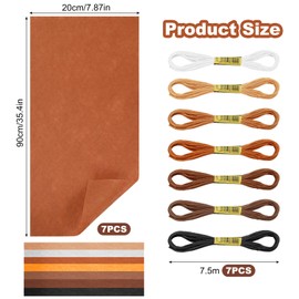 7 Pieces Felt Panels, 20 x 90 cm Craft Felt, Felt Crafts, Felt for Crafts, Felt Fabric, Felt Fabric for Sewing, Felt Fabric Sold by the Metre for DIY Felt Underlay Patchwork Bag Felt (Brown Colour