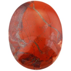 mookaitedecor Pack of 2 Natural Red Jasper Crystal Palm Worry Stones for Anxiety Stress Relief, Oval Small Energy Pocket Stones Healing Crystal Gifts for Reiki Chakra Meditation Desk Decor