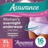 Assurance 64 Count Assurance Women Incontinence Overnight Underwear Maximum Absorbency
