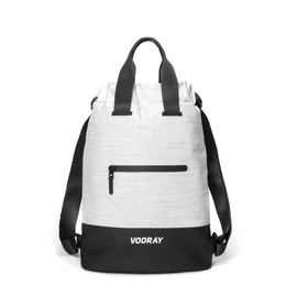 Vooray 23L Ultra-Durable Flex Cinch Gym Drawstring Backpack Sackpack for Women (Heather Gray)