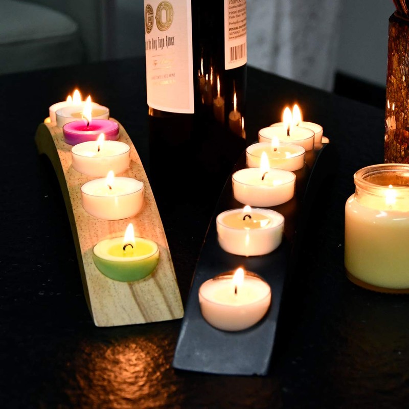Wooden Bridge Candle Holders 15 inch in Length, Long Tea