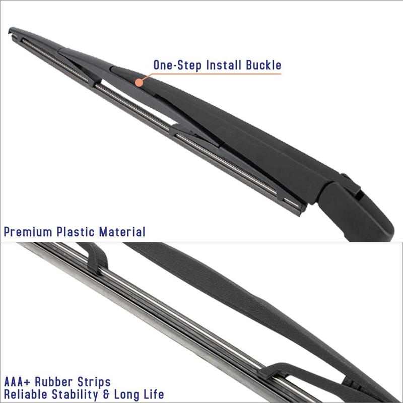 Shopauto Rear Windshield Wiper Arm Blade Assembly Kit Compatible with