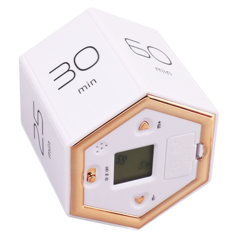 Generic Productivity Timer, ADHD Timer Cube with Mute Alarm Function