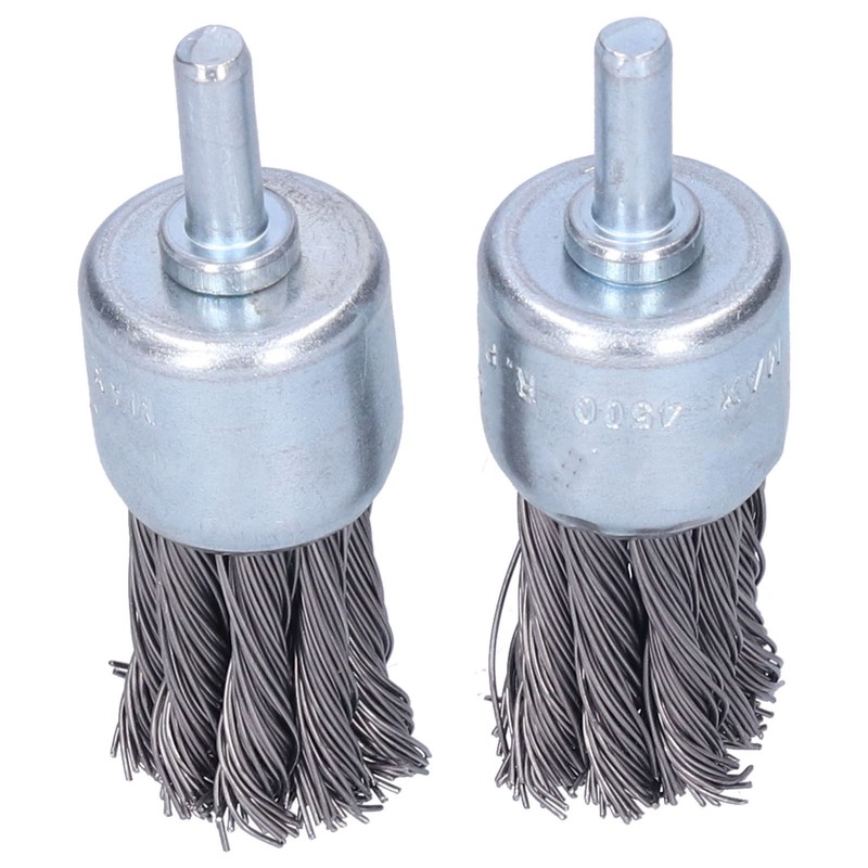 6Pcs Twisted Wire Brush Steel Metal Deburring Grinding Rust Removal