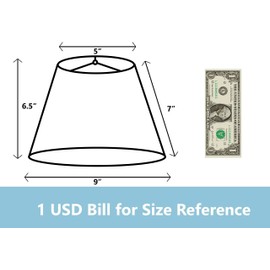 Urbanest Softback Bell Lamp Shade, Faux Leather, 5-inch by 9-inch by 7-inch, Spider-Fitter, Set of 2