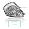 Spec-D Tuning Jdm Chrome Clear Headlights Compatible with 2000-2005 Mitsubishi