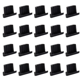 Jiozermi 20 PCS Micro USB Anti Dust Plug - Silicone Port Dust Covers for Micro USB Port - Black Micro USB Cap Port Cover Anti Dust Protector