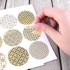 30 Sheet Decorative Gold Circle Envelope Seals - Self-Adhesive Universal
