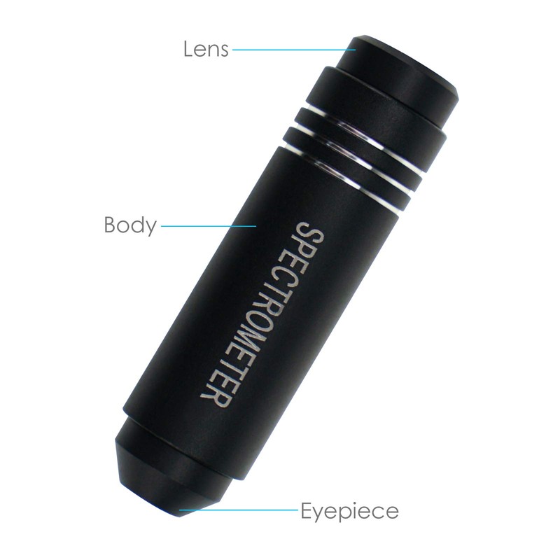 Handheld Diffraction Spectroscope,Pocket-Sized Grating Gemological Spectrometer in a Gem Tool