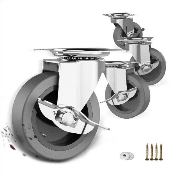 BOSGEOT 3 Inch Caster Wheels, Casters Set of 4, Heavy