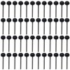 TOAOB 150pcs Black Glass Eyes 4mm Beans Needle Doll Eyeballs