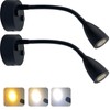 TZnpnor 2 Pack 12-24V RV LED Bedside Light USB Charging