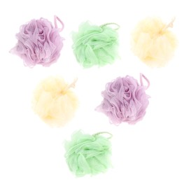 PACKOVE 6Pcs Bath Mesh Sponge Ball Exfoliating Body Scrubber Pouf for Men Women Soft Textured Shower Accessory for Daily Cleansing and Skin Massage Includes