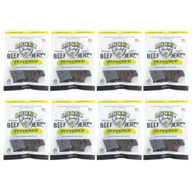 Lucky Beef Jerky Peppered Slab, 3 Ounce (Pack of 8)
