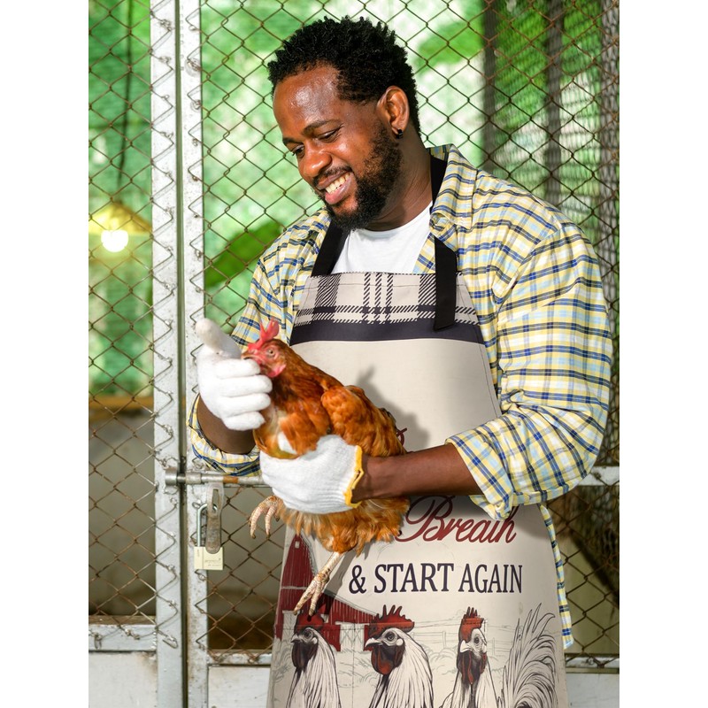 Bencailor 6 Pcs Kitchen Aprons Waterproof Aprons Adjustable Baking Cooking