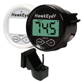HawkEye In Dash Depth Finder w/Air & Water Temperature - Transom Mount