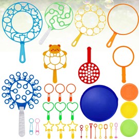 AUNGKWANG Wedding Soap Bubbles Set, 31 Pieces Soap Bubbles Set, for Indoor and Outdoor Bubble Maker Games, Perfect for Parties, Wedding, Garden