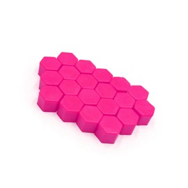 Motoforti 20Pcs 21 x 20mm Pink Luminous Car Wheel Tyre Hub Screw Bolt Nut Cap Covers Universal for Vehicle Long-Lasting