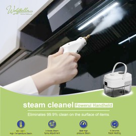 Steam Cleaner,15s Heat-Up,1.4L Tank,Steamer for Cleaning with 10 pcs Accessories,Multi-2500W High Temperature and Pressure handheld steamer,Steam Cleaner for Home,Dirt,Grease,Grout,Tile,Couch and Car