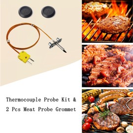 2024 Thermocouple Probe Kit Fit for Traeger 575/780 & Ironwood 650/885 Wood Pellet Grill, KIT0422 Pellet Sensor with 2 Meat Probe Grommet