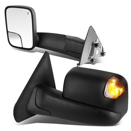 DNA motoring TWM-012-T888-BK-SM Pair of Towing Side Mirrors, Driver and Passenger Sides,Black / Smoke