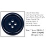 Pack of 24 Dark Blue Sew on 15mm Round Buttons