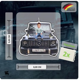 Set of 2 G-MODE Motif Fragrance Tree - Air Freshener - Automatic Fragrance Dispenser for Car Funny Tuning - Car Air Freshener Fragrance Pendant Car Fragrance Tree Set (English Pearl & Freesia, 2