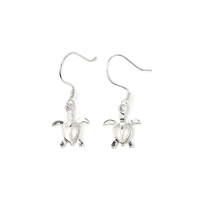 Hawaiian Jewelry [LocoMocoAloha] Simple Honu Hook Earrings, Genuine Jewelry, Listed