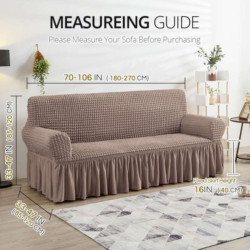 NICEEC Sofa Slipcover Coffee Sofa Cover 1 Piece Easy Fitted