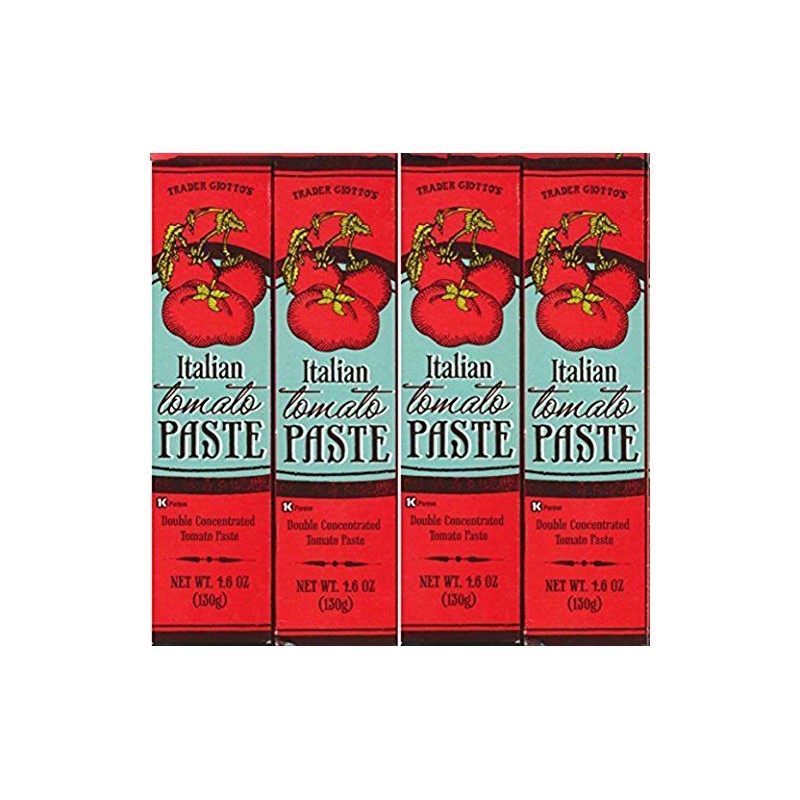 Trader Joe's Tomato Paste Tube (4.6oz/130g) [Pack of 4]