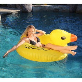 GoFloats Duck PartyTube Inflatable Raft, Float In Style (for Adults and Kids)