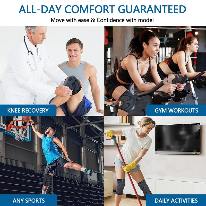 Abauoat Knee Support for Women/Men, Premium Knee Support Men, Helpful