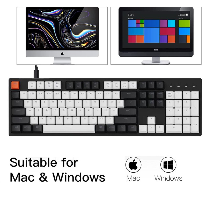 Keychron C2 104 Keys Full Size Wired Mechanical Keyboard for