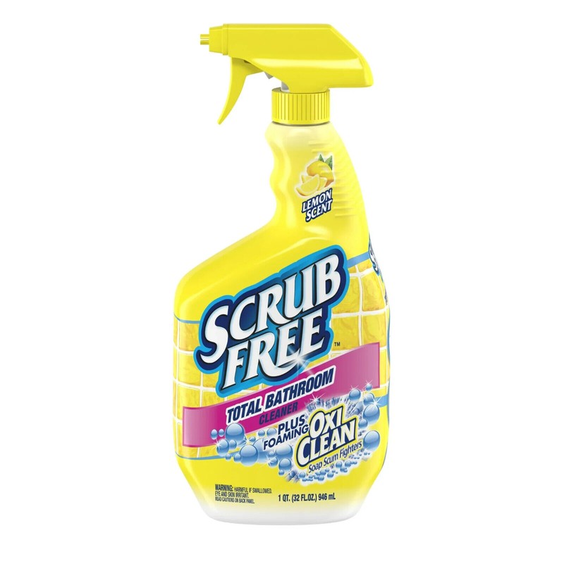 OxiClean Scrub Free Total Bathroom Cleaner with OxiClean, Lemon Scent,