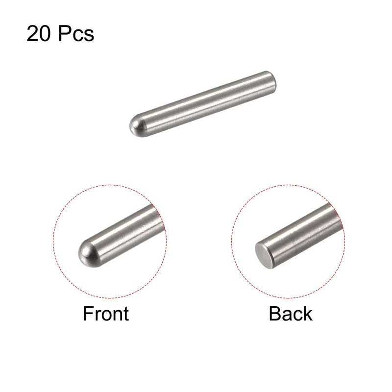 sourcing map 20 Pieces 2 x 15 mm Dowel Pins