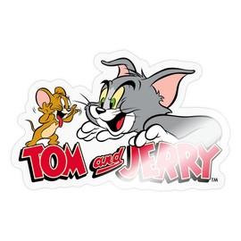 Spreadshirt Tom And Jerry Fang Mich Aber Sticker, Max. 10 x 10 cm, 10 x 10 cm, Glossy Transparent