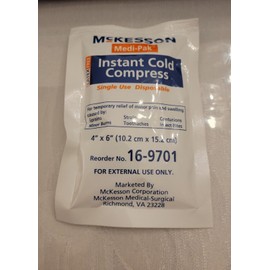 McKESSON  Medi-Pak Instant cold Compress 4"x6" disposable 1 each  # 16-9701