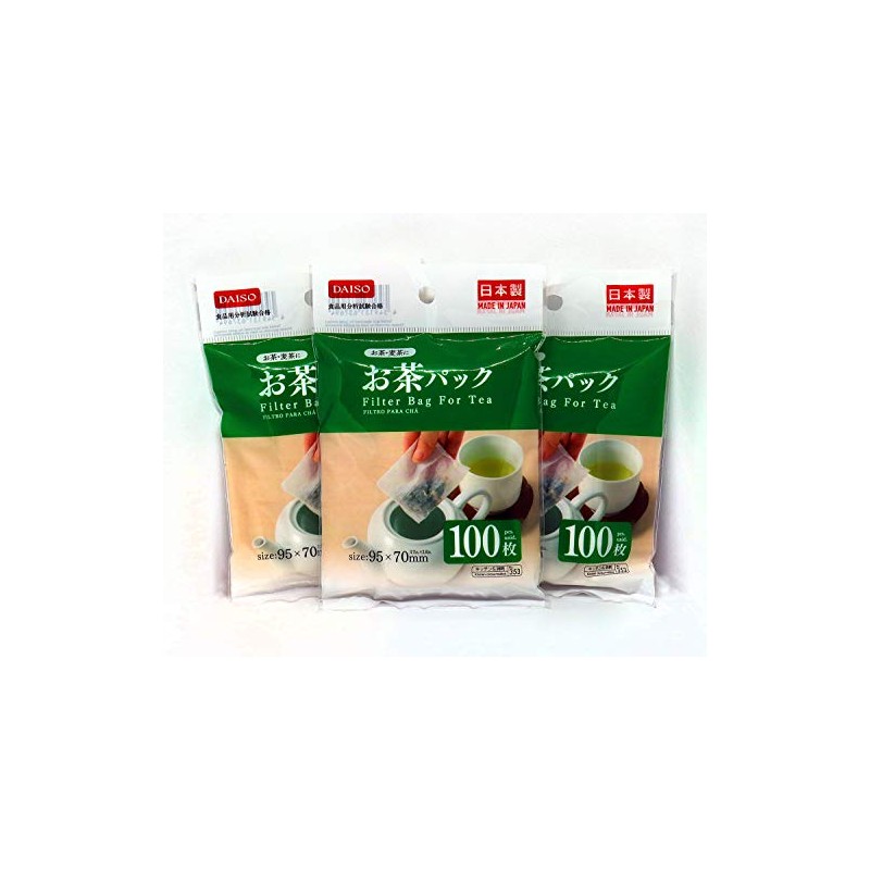 Daiso 3 x100 pcs Disposable Filter Bags for Loose Tea