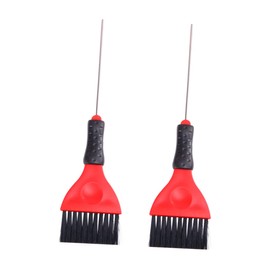 Gatuida 2PCS Stainless Steel Hair Tint Brush Professional Hair Dye Applicator with Pin Tail for Precise Sections for Salon Home Use Durable and Convenient